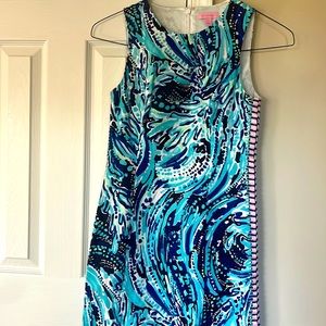 Lilly Pulitzer Blue and White Swirl Mini Dress